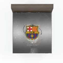 Consistent Spanish Soccer Team FC Barcelona Fitted Sheet