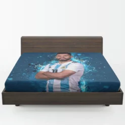 Copa America Soccer Player Sergio Aguero Fitted Sheet 1