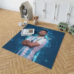 Copa America Soccer Player Sergio Aguero Rug 1