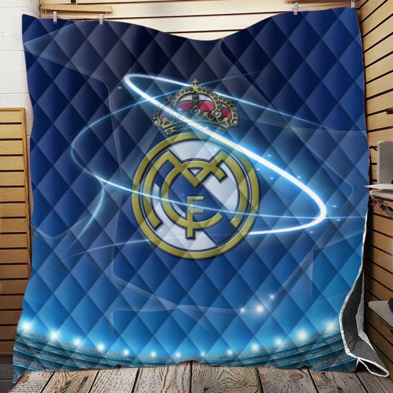 Copa De La Liga Soccer Club Real Madrid Quilt Blanket