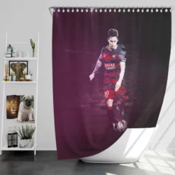 Copa Eva Duarte Lionel Messi Footballer Shower Curtain