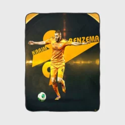 Copa Eva Duarte sports Player Karim Benzema Fleece Blanket 1