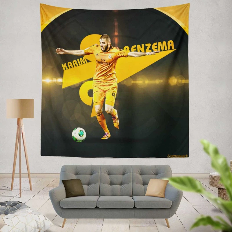 Copa Eva Duarte sports Player Karim Benzema Tapestry