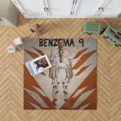 Copa de la Liga Footballer Karim Benzema Rug