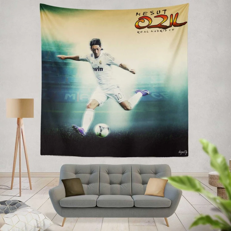 Copa del Rey Sports Player Mesut Ozil Tapestry