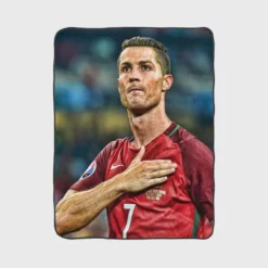 Cristiano Ronaldo 2022 World Cup Soccer Player Fleece Blanket 1