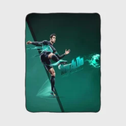 Cristiano Ronaldo Active Football Player Fleece Blanket 1