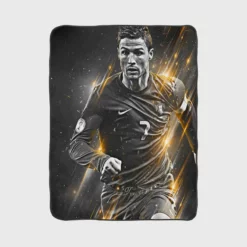 Cristiano Ronaldo Active Soccer Player Fleece Blanket 1