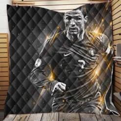 Cristiano Ronaldo Active Soccer Player Quilt Blanket
