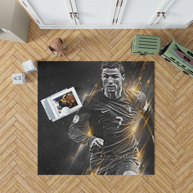 Cristiano Ronaldo Active Soccer Player Rug