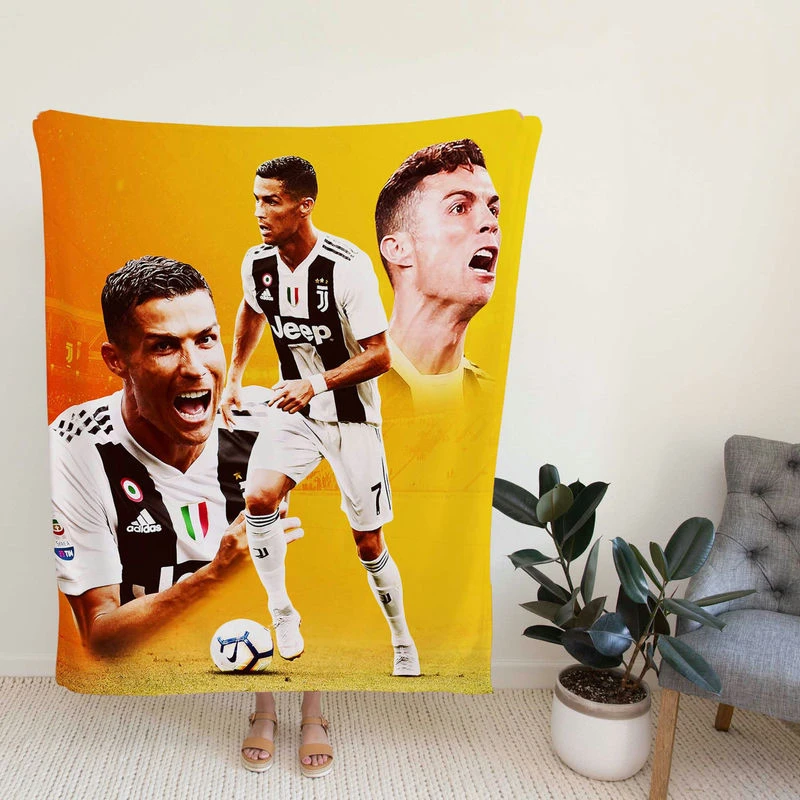 Cristiano Ronaldo CR7 Football Player Fleece Blanket