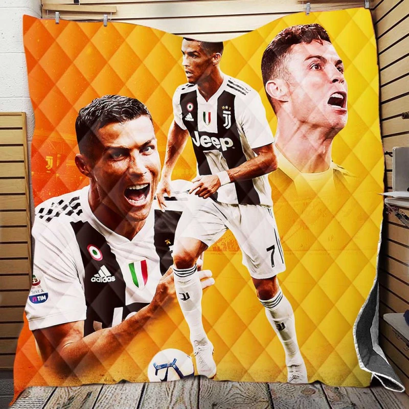 Cristiano Ronaldo CR7 Football Player Quilt Blanket