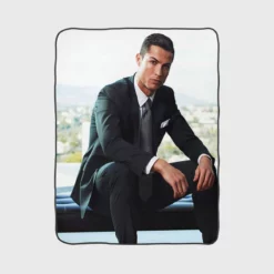 Cristiano Ronaldo Capable Soccer Player Fleece Blanket 1