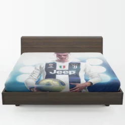 Cristiano Ronaldo Committed Juve sports Player Fitted Sheet 1