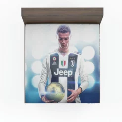 Cristiano Ronaldo Committed Juve sports Player Fitted Sheet