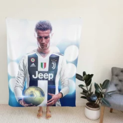 Cristiano Ronaldo Committed Juve sports Player Fleece Blanket