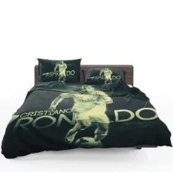 Cristiano Ronaldo Confident Soccer Player Bedding Set