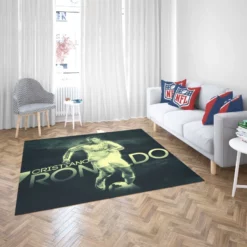 Cristiano Ronaldo Confident Soccer Player Rug 2