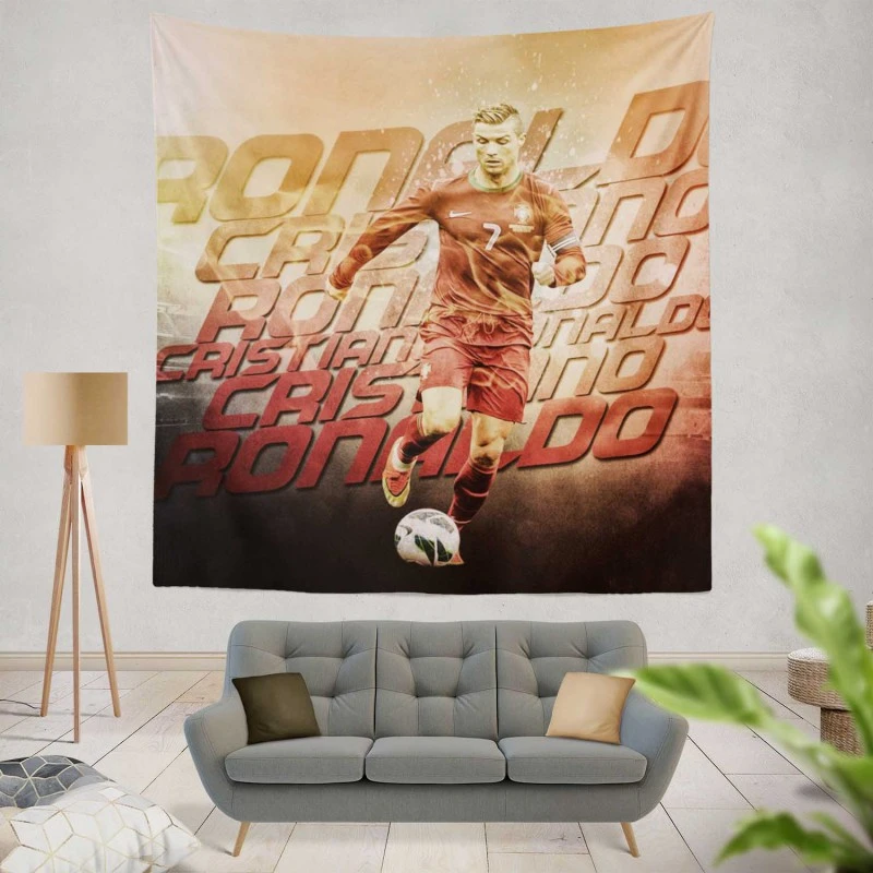 Cristiano Ronaldo Elite Portugal Player Tapestry