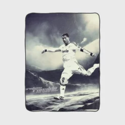 Cristiano Ronaldo Enthusiastic Soccer sports Player Fleece Blanket 1