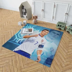 Cristiano Ronaldo Five Times Ballon d Or Awarded Player Rug 1