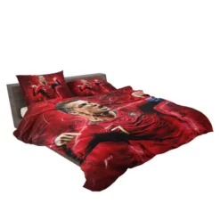 Cristiano Ronaldo Football Player in Red Bedding Set 2