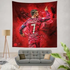 Cristiano Ronaldo Footballer Tapestry
