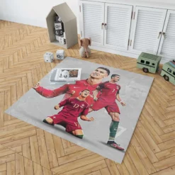 Cristiano Ronaldo Goat Portugal Football Player Rug 1