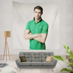 Cristiano Ronaldo Green T Shirt Young Tapestry