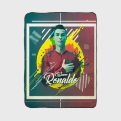 Cristiano Ronaldo Hearty Footballer Player Fleece Blanket 1