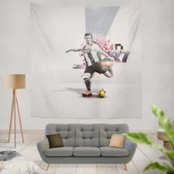Cristiano Ronaldo Juve CR7 Soccer Player Tapestry