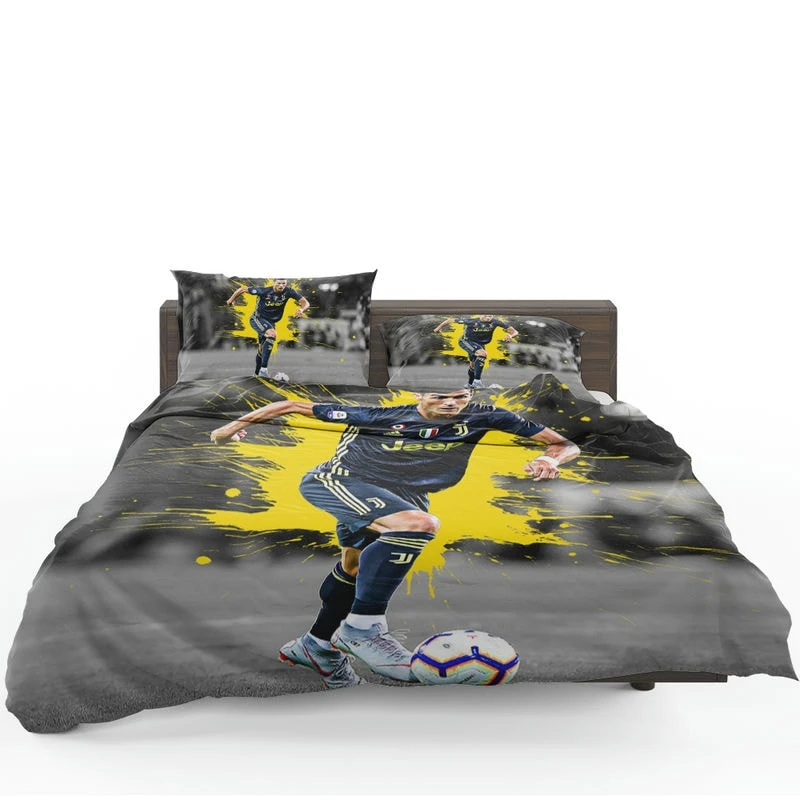 Cristiano Ronaldo Juve Serie A Soccer Player Bedding Set