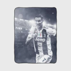 Cristiano Ronaldo Juventus Football Player Fleece Blanket 1