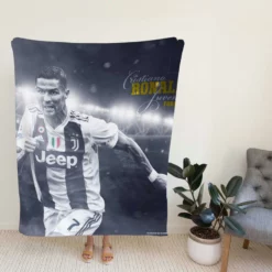 Cristiano Ronaldo Juventus Football Player Fleece Blanket