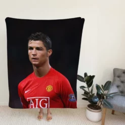 Cristiano Ronaldo Manchester United Top Player Fleece Blanket