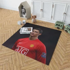 Cristiano Ronaldo Manchester United Top Player Rug 1