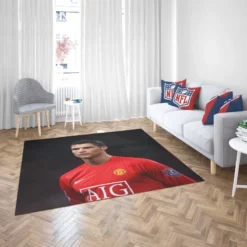 Cristiano Ronaldo Manchester United Top Player Rug 2