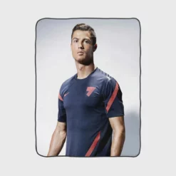 Cristiano Ronaldo Motivational Football Player Fleece Blanket 1