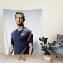 Cristiano Ronaldo Motivational Football Player Fleece Blanket