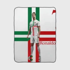 Cristiano Ronaldo One of the Greatest Players of All Time Fleece Blanket 1