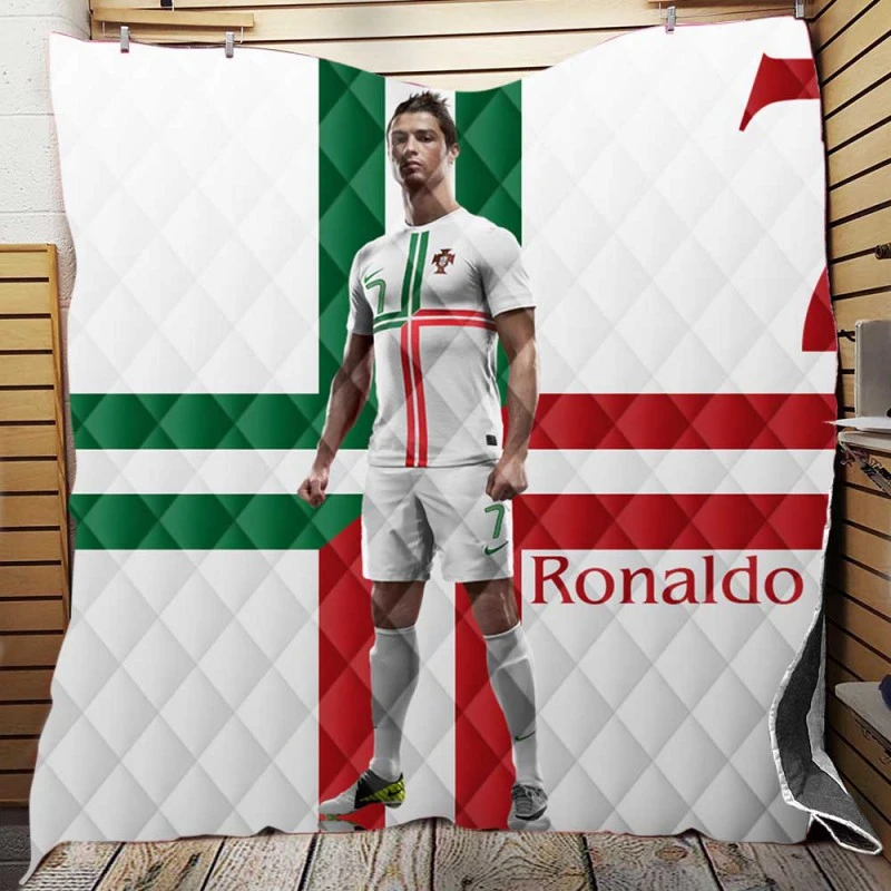 Cristiano Ronaldo One of the Greatest Players of All Time Quilt Blanket