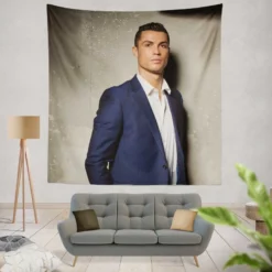 Cristiano Ronaldo Portugal Football Player Tapestry