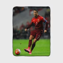 Cristiano Ronaldo Portugal Footballer Fleece Blanket 1