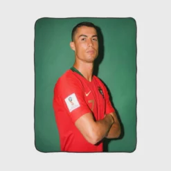 Cristiano Ronaldo Portugal Footballer Player Fleece Blanket 1