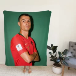 Cristiano Ronaldo Portugal Footballer Player Fleece Blanket