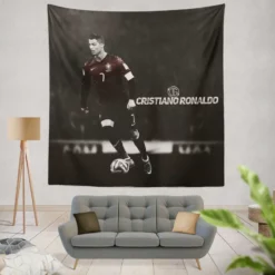 Cristiano Ronaldo Portugal Forward Football Player Tapestry