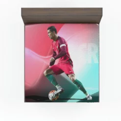 Cristiano Ronaldo Portugal Powerfull Footballer Fitted Sheet