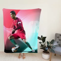 Cristiano Ronaldo Portugal Powerfull Footballer Fleece Blanket