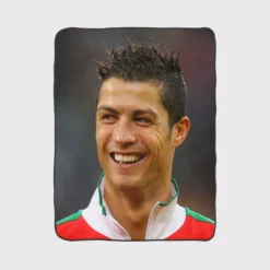 Cristiano Ronaldo Portugal Youth Player Fleece Blanket 1