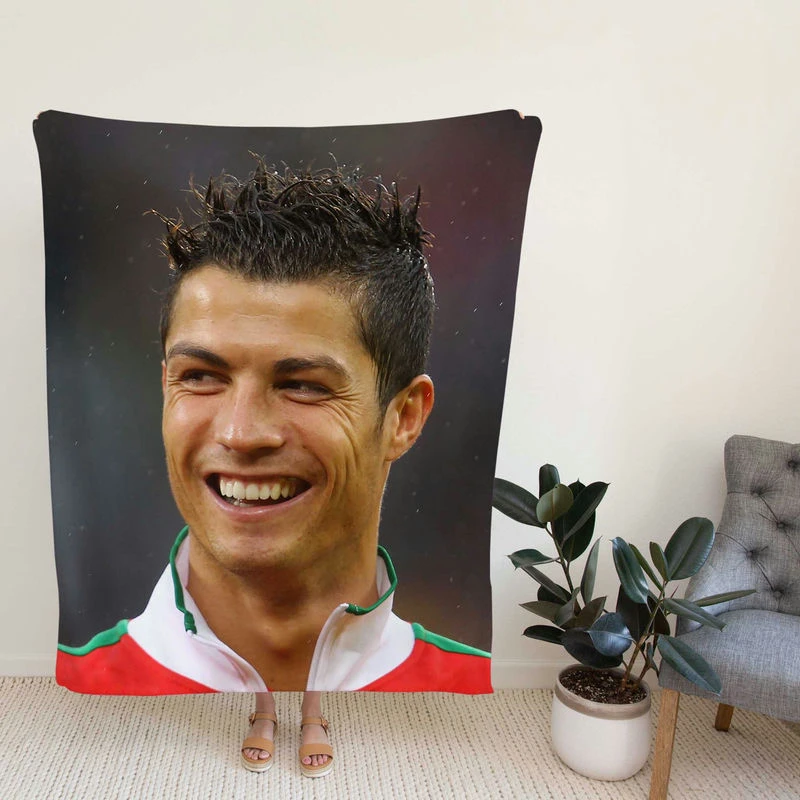 Cristiano Ronaldo Portugal Youth Player Fleece Blanket